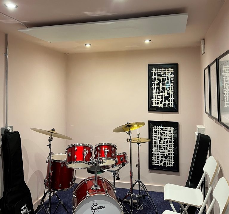 Herschel Infrared used to heat a shipping container for DIY SOS in a new music suite