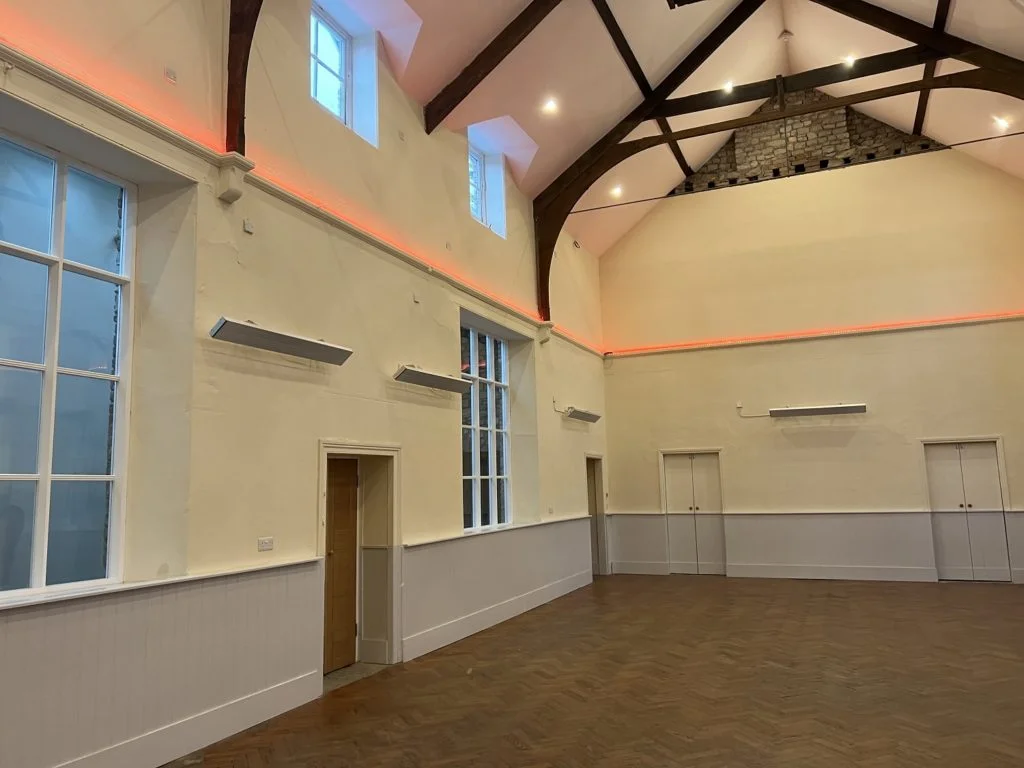 Electric heating for halls and large spaces
