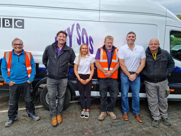 The Herschel team with the DIY SOS team