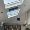 Krystal Black recess ceiling installation for a contemporary, flush finish