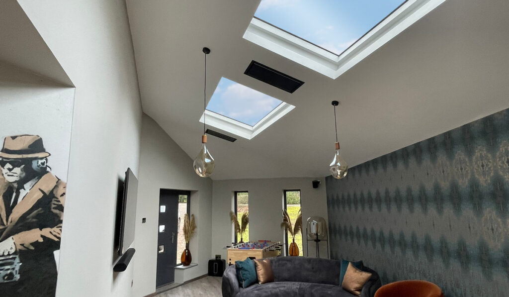 Herschel Krystal Black with recessed ceiling mounting