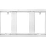 Krystal Ceiling Recess Kit in White for flush ceiling mounting