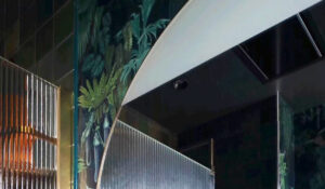 TV architect Laura Jane Clark has used the ceiling mounted Krystal Black to blend in this lovely bathroom remodel