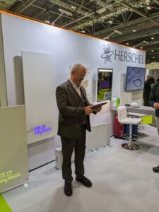 Robert announcing the winner of the Comfort infrared panel