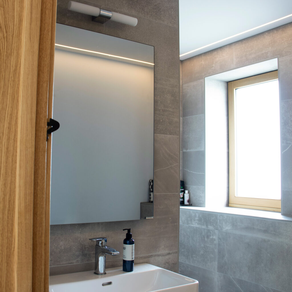 XLS Mirror installed in a bathroom