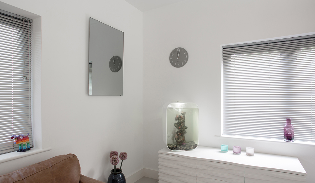 Inspire Mirror infrared panel heater installed in living space