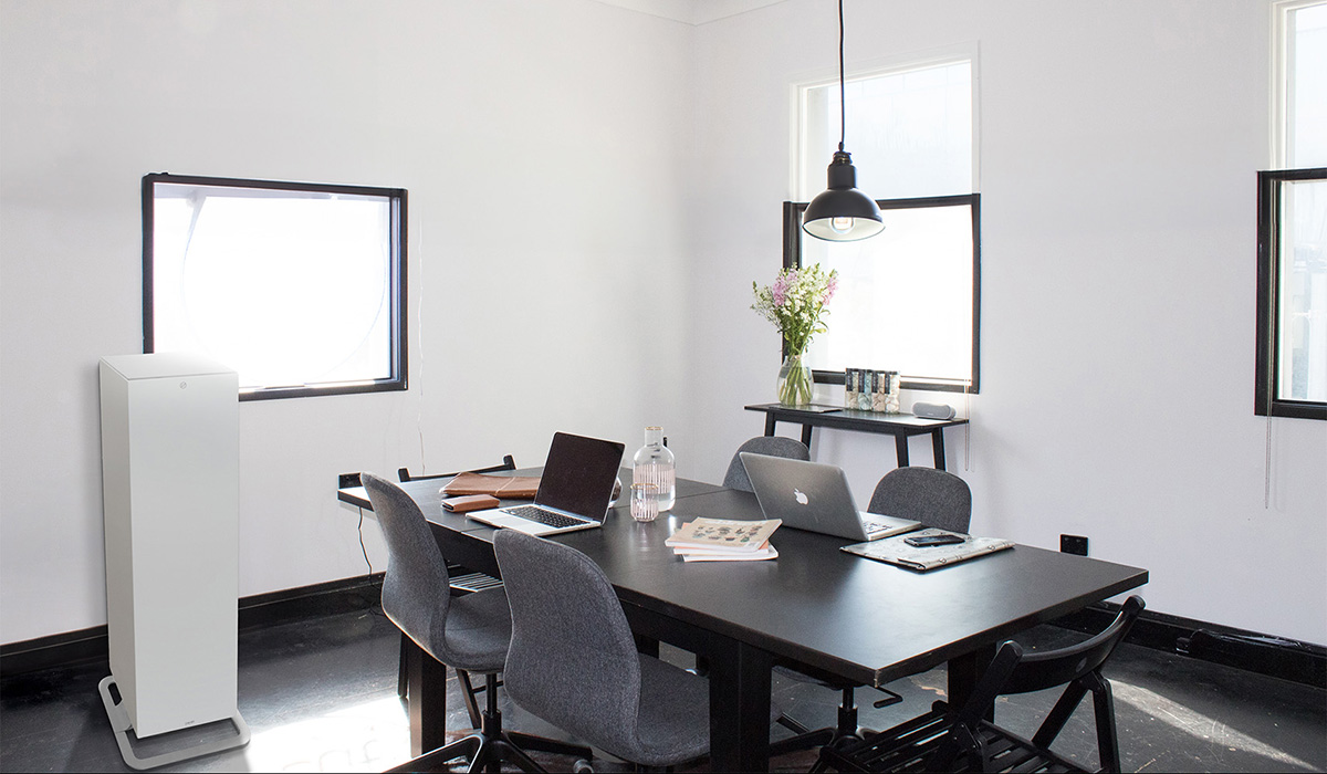 S3 infrared tower heater in office environment