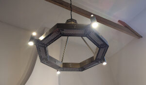 Herschel Halo Mini with decorative panels and lights installed in customer home