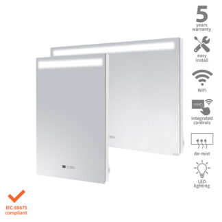 Select XLS Heated Bathroom Mirror with lights 400W and 600W