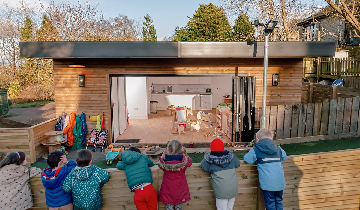 Infrared heating a nursery classroom