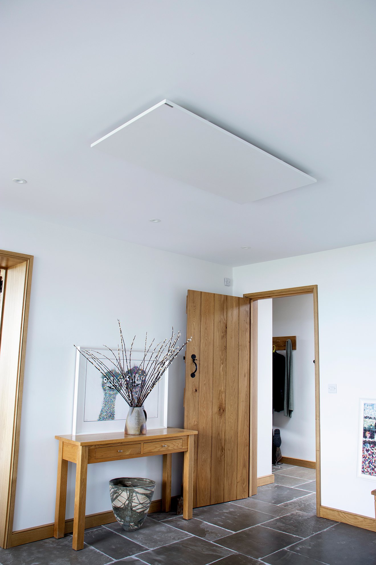 Herschel Comfort panel installed on ceiling in modern new build home