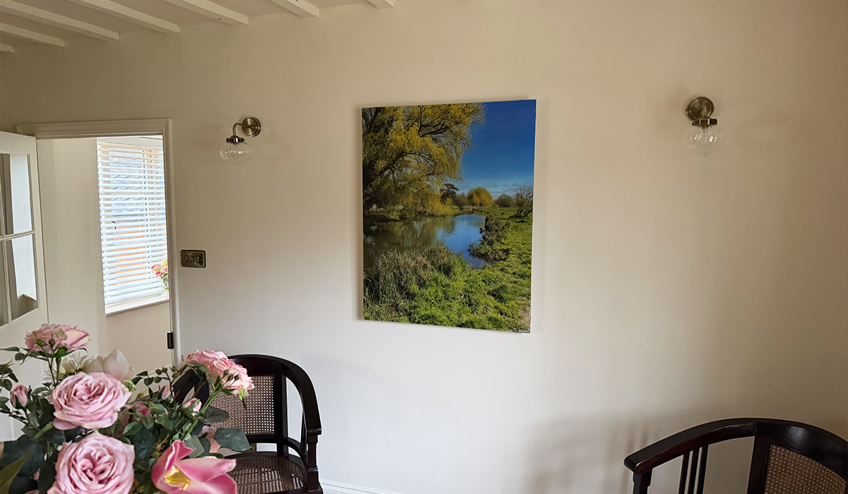 Inspire Picture infrared panel heater installed in customer's hallway